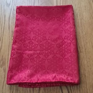 Red snowflake tablecloth